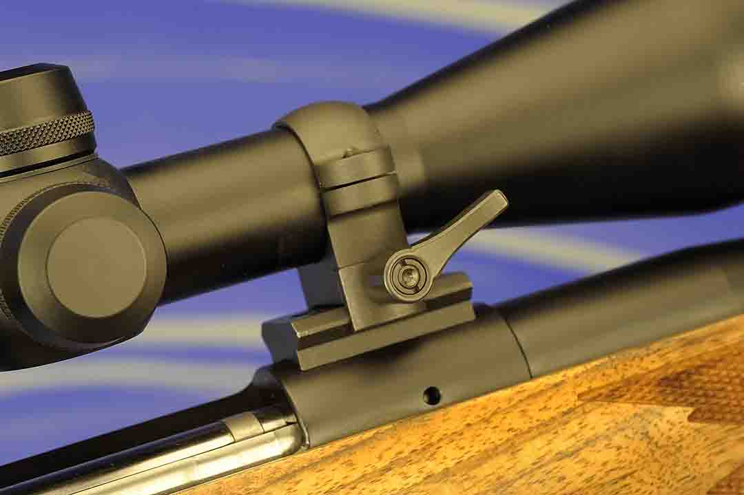 For the hunter who may want to separate the scope from the rifle on a long trip to prevent damage, Leupold detachable rings complement the rifle here. In practice, the levers are stored in the vertical position for shooting.